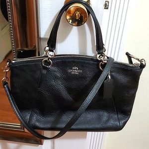 Coach Black Leather Satchel Crossbody